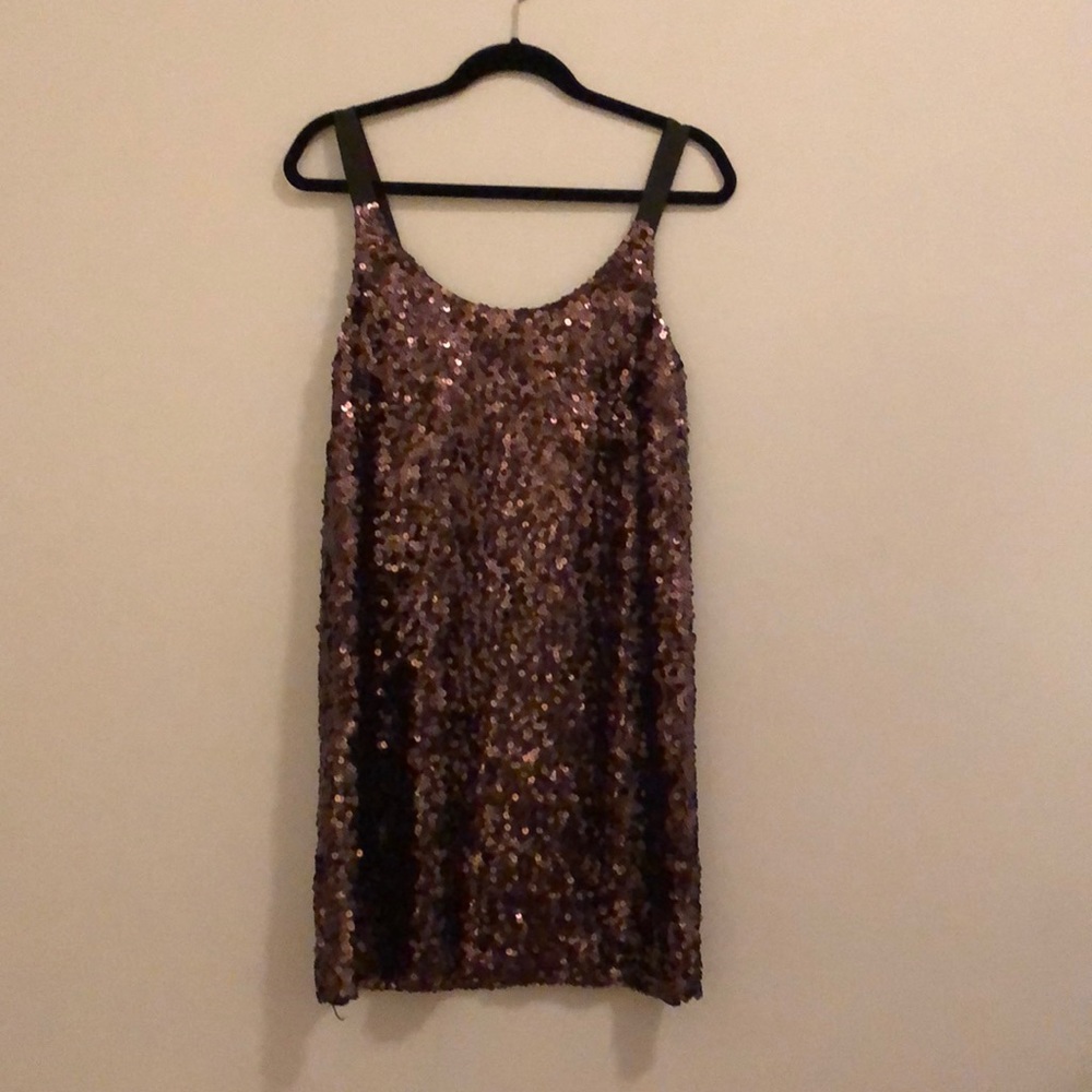 Brown sequin Theory dress